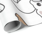 Bulldogge, französisches Zubehör Geschenkpapier (Rolleneckpunkt)