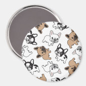 Bulldogge, französisches Zubehör Magnet (Vorderseite/Rückseite)