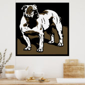Bulldogge für viktorianische Holzfäller Poster (Küche)