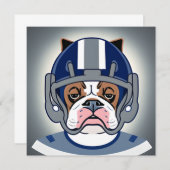 Bulldogge Fußball Mitteilungskarte (Vorne/Hinten)