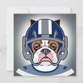 Bulldogge Fußball Mitteilungskarte