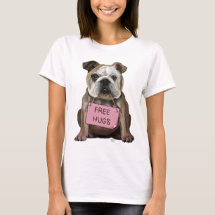 Bulldogge geben Umarmungen frei T-Shirt