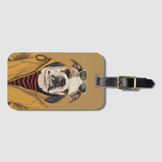Bulldogge Gepäckanhänger (Vorderseite (Horizontal))