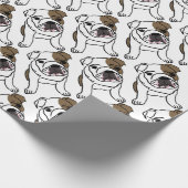 Bulldogge Geschenkpapier (Ecke)