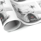 Bulldogge Geschenkpapier (Rolleneckpunkt)