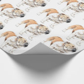 Bulldogge Geschenkpapier (Ecke)