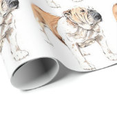 Bulldogge Geschenkpapier (Rolleneckpunkt)