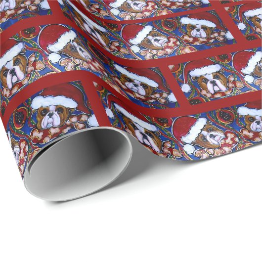 Bulldogge geschenkpapier (Rolleneckpunkt)
