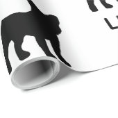 Bulldogge Geschenkpapier (Rolleneckpunkt)