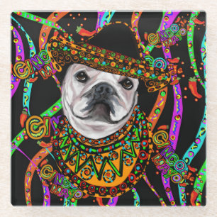 Bulldogge glasuntersetzer