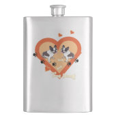 Bulldogge, Hund, Leckerei und Pfote Flachmann (Vorderseite)