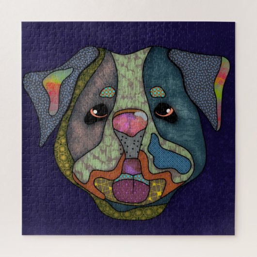 Bulldogge Hundegesicht Jigsaw Puzzle (Vertikal)