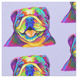 Bulldogge in den Farben Stoff
