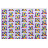 Bulldogge in den Farben Stoff (Fat Quarter (45,7 x 55,9 cm))