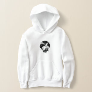 Bulldogge in einer Perücke (Stil 5) Fine Art Hoodie