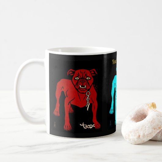 Bulldogge Kaffeetasse (Mit Donut)
