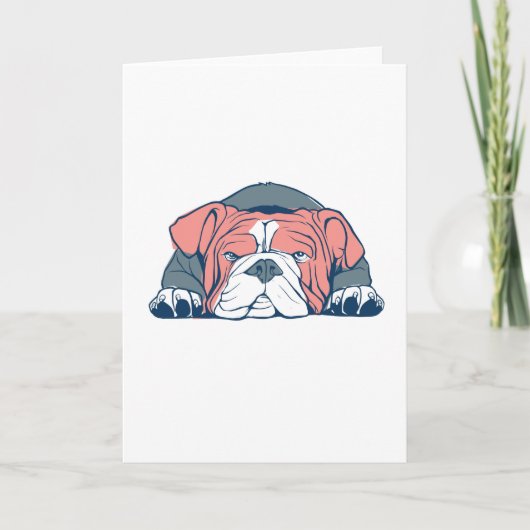 Bulldogge Karte (Vorderseite)