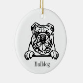Bulldogge Keramik Ornament (Rechts)