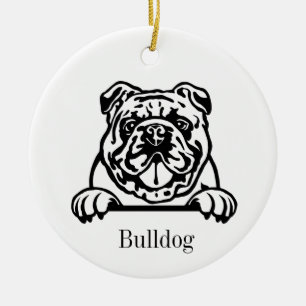 Bulldogge Keramik Ornament