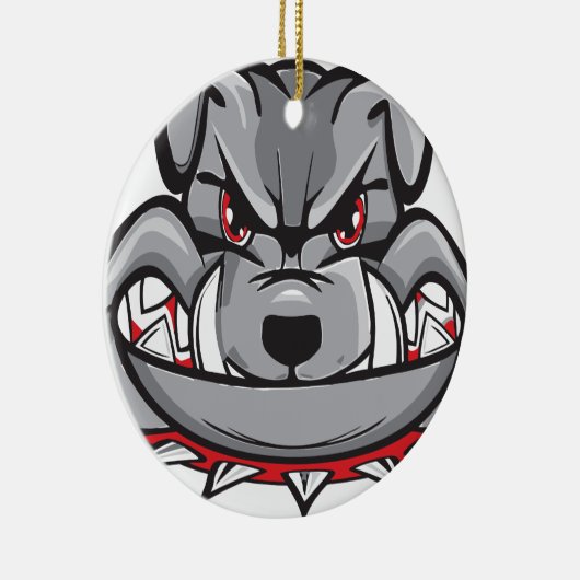 Bulldogge Keramik Ornament (Rechts)
