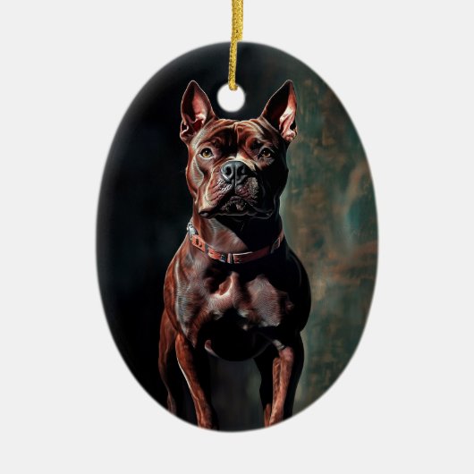Bulldogge Keramik Ornament (Vorne)