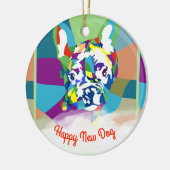 Bulldogge Keramik Ornament (Links)