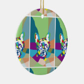 Bulldogge Keramik Ornament (Rechts)