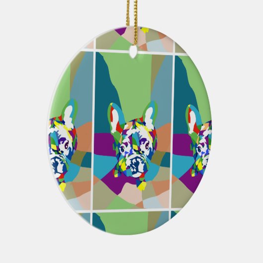 Bulldogge Keramik Ornament (Rechts)