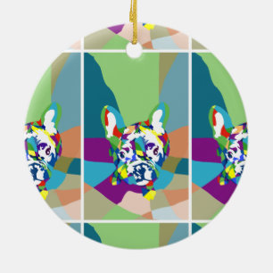 Bulldogge Keramik Ornament