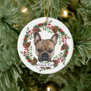 Bulldogge Keramik Ornament