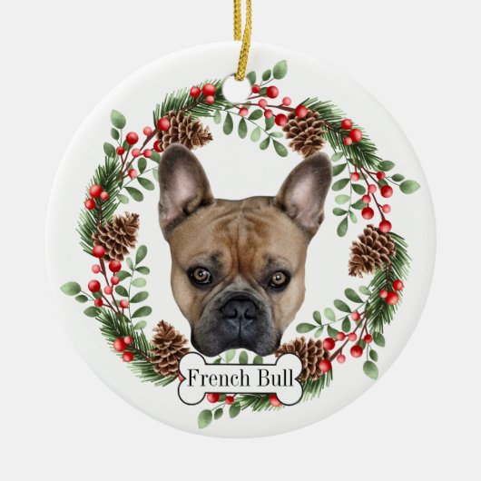Bulldogge Keramik Ornament (Vorne)