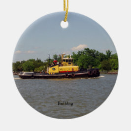 Bulldogge Keramik Ornament