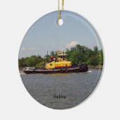 Bulldogge Keramik Ornament (Links)