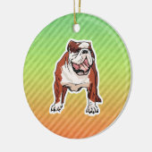 Bulldogge Keramikornament (Links)