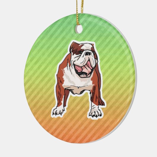 Bulldogge Keramikornament (Links)
