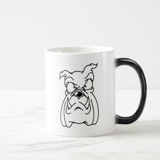 Bulldogge-Kopf Morphing Keramik Tasse (Rechts)