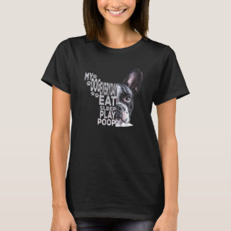 Bulldogge macht alltägliche Bulldoggen-Kostüm T-Shirt