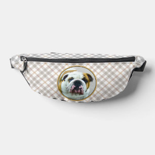 Bulldogge Malerei Rot und Weiß Englische Haustiere Bauchtasche
