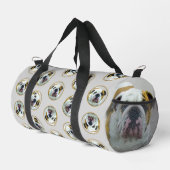 Bulldogge Malerei Rot und Weiß Englische Haustiere Duffle Bag (Rechte Ecke)