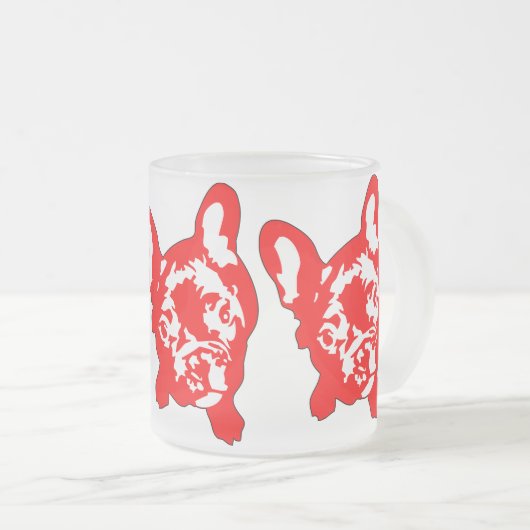 Bulldogge Mattglastasse (VorderseiteRechts)