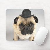 Bulldogge mit Bowler, Studioaufnahme Mousepad (Mit Mouse)