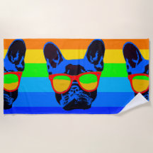 Bulldogge mit Brillengläsern Pop Art