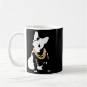 Bulldogge mit Goldklee Kaffeetasse (Links)