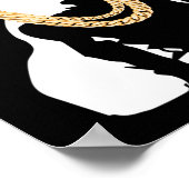 Bulldogge mit Goldklee Poster (Ecke)