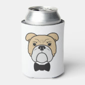 Bulldogge mit Krawatte Dosenkühler (Kanne Vorderseite)