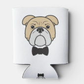 Bulldogge mit Krawatte Dosenkühler (Rückseite)