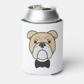 Bulldogge mit Krawatte Dosenkühler (Kanne Rückseite)