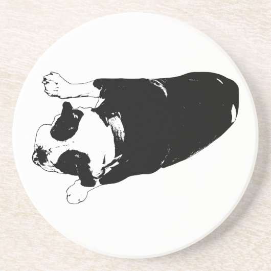 Bulldogge mit mutiger Persönlichkeit Getränkeuntersetzer (Vorne)