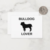 Bulldogge Mitteilungskarte (Vorderseite/Rückseite Beispiel)