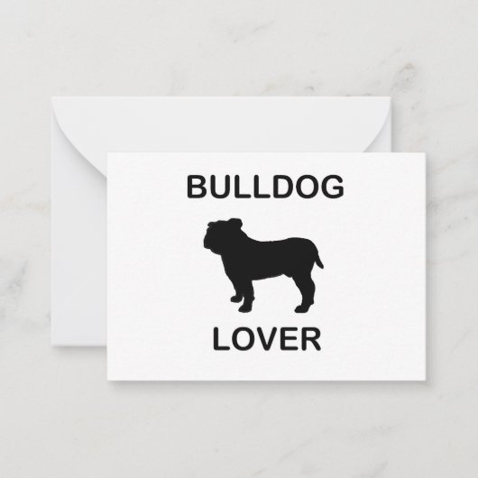 Bulldogge Mitteilungskarte (Vorderseite)